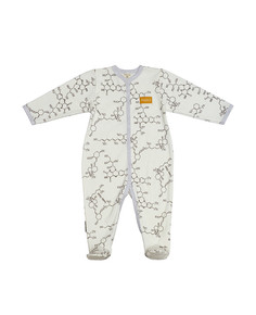 Комбинезон - 2 пары Lucky Child 38-1 цв. серый/набивной р.68-74