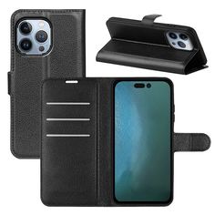 Чехол-книжка PRESTIGE с функцией подставки для iPhone 14 Pro (черный) Black Panther