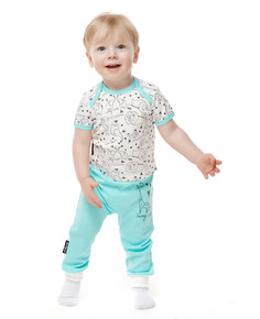 Брюки - 3 пары Lucky Child 30-129 цв. ассорти р.74-80