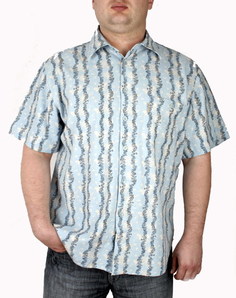 Рубашка мужская Maestro Wallpapper4-k бирюзовая L
