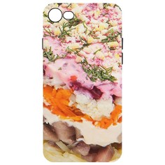 Чехол-накладка Krutoff Софт Кейс Сельдь под шубой для iPhone 7/8 черный