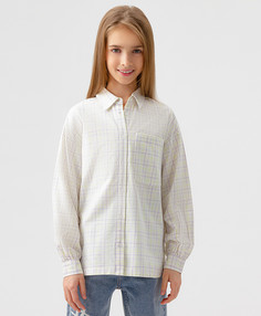 Рубашка детская Button Blue 123BBGJC23010202 белый, 158