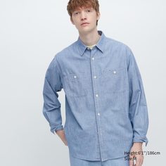 Рубашка мужская UNIQLO 456634COL63 синяя XL (доставка из-за рубежа)