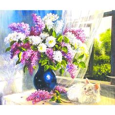 Алмазная мозаика GA70509 "Сирень"40х50 см No Brand