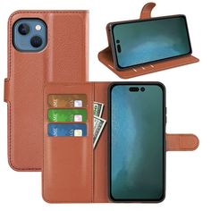 Чехол-книжка PRESTIGE с функцией подставки для iPhone 14 (коричневый) Black Panther