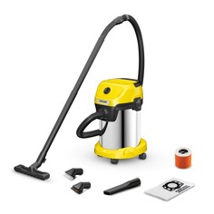Пылесос Karcher WD 3 S V-19/4/20 Brush Kit желтый, серебристый