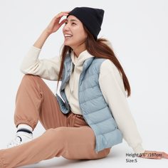 Утепленный жилет женский UNIQLO 450312COL51 зеленый L (доставка из-за рубежа)