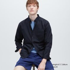 Рубашка мужская UNIQLO 455956COL69 синяя XS (доставка из-за рубежа)