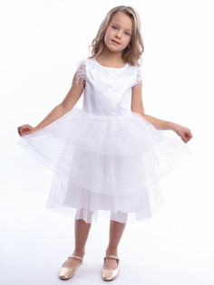Платье детское Batik 013 п22 цвет белый, размер 134 Батик