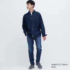 Джинсы мужские UNIQLO 455476COL66 синие 3XL (доставка из-за рубежа)