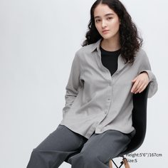 Рубашка женская UNIQLO 457501COL03 серая XS (доставка из-за рубежа)