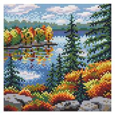 Алмазная мозаика М.П.СТУДИЯ Золотая осень Brilliart (МС-116), 20*20 см