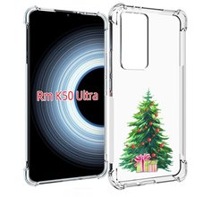 Чехол MyPads Елка новогодняя с подарками акварель для Xiaomi 12T / Redmi K50 Ultra