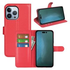 Чехол-книжка PRESTIGE с функцией подставки для iPhone 14 Pro (красный) Black Panther