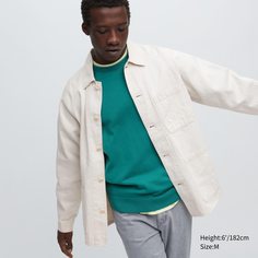 Джинсовая куртка мужская UNIQLO 457212COL01 белая 2XL (доставка из-за рубежа)