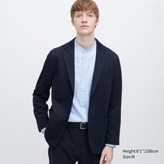 Пиджак мужской UNIQLO 453851COL69 синий XL (доставка из-за рубежа)