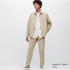Брюки мужские UNIQLO 455495COL31 бежевые XS (доставка из-за рубежа)