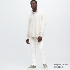 Джинсы мужские UNIQLO 455473COL01 белые 34/30 (доставка из-за рубежа)