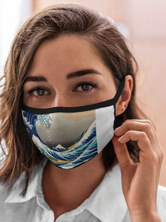 Многоразовая маска унисекс Burnettie Иероглифы Японская Картина