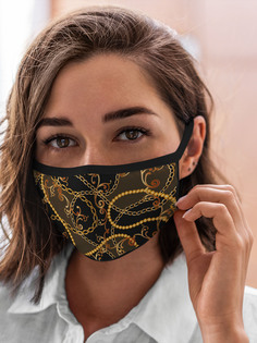 Многоразовая маска унисекс Burnettie Текстуры Золотая Цепь И Бусы