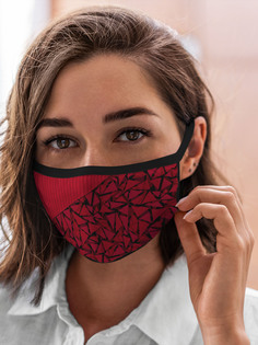 Многоразовая маска унисекс Burnettie Мозаика Красный Комбинированный Узор
