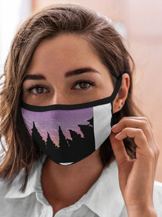 Многоразовая маска унисекс Burnettie Природа Лес Под Ночным Небом