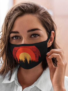Многоразовая маска унисекс Burnettie Текстуры Лесник 3D