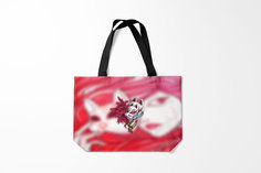 Сумка шoппер унисекс Burnettie Разные Японская маска лисы, разноцветный