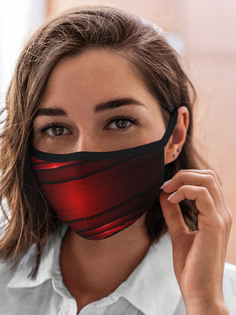 Многоразовая маска унисекс Burnettie Текстуры 3D Red Абстрактные Линии