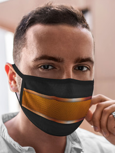 Многоразовая маска унисекс Burnettie Текстуры 3D Gold Black