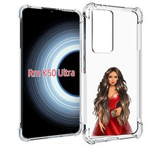 Чехол MyPads девушка-в-вечернем-платье женский для Xiaomi 12T / Redmi K50 Ultra