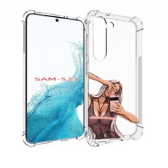 Чехол MyPads девушка-в-прозрачной-одежде для Samsung Galaxy S23