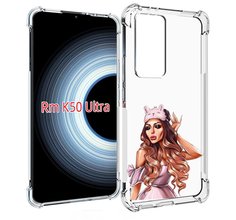 Чехол MyPads девушка-с-маской-для-сна женский для Xiaomi 12T / Redmi K50 Ultra
