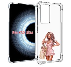 Чехол MyPads Девушка-в-мини-платье женский для Xiaomi 12T / Redmi K50 Ultra