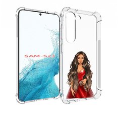 Чехол MyPads девушка-в-вечернем-платье женский для Samsung Galaxy S23