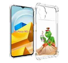 Чехол Mypads Гринч-В-Платье Для Poco M5 Противоуда