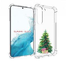 Чехол MyPads Елка новогодняя с подарками акварель для Samsung Galaxy S23