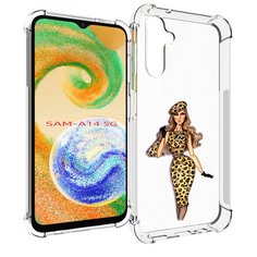 Чехол MyPads леопардовое платье женский для Samsung Galaxy A14 5G