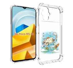 Чехол Mypads Счастливый Чемодан Для Poco M5 Против