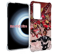 Чехол MyPads Тони-Старк-и-костюмы для Xiaomi 12T / Redmi K50 Ultra