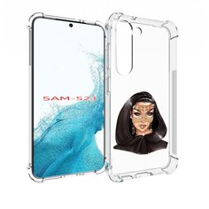 Чехол MyPads девушка-в-золотой-маске для Samsung Galaxy S23