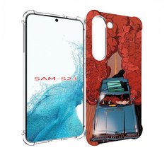 Чехол MyPads машина мчится с дымком для Samsung Galaxy S23