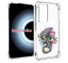 Чехол MyPads нарисованный скелет на скейт борде для Xiaomi 12T / Redmi K50 Ultra