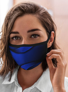Многоразовая маска унисекс Burnettie Модные 3D Blue Вечерний Синий Цвет