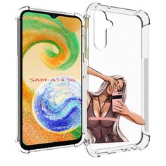 Чехол MyPads девушка-в-прозрачной-одежде для Samsung Galaxy A14 5G