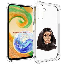 Чехол MyPads девушка-в-золотой-маске для Samsung Galaxy A14 5G