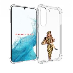 Чехол MyPads леопардовое платье женский для Samsung Galaxy S23