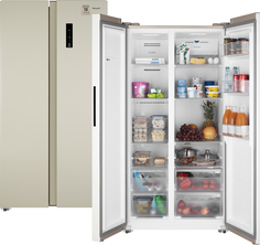 Холодильник Weissgauff Wsbs 600 Be Inverter бежевый