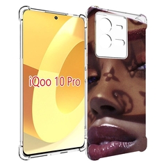 Чехол MyPads лицо девушки тень женский для Vivo iQOO 10 Pro