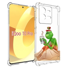 Чехол MyPads Гринч-в-платье для Vivo iQOO 10 Pro